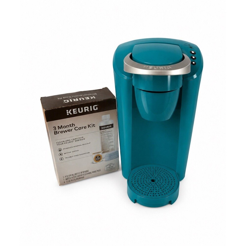 Keurig K-Compact K35 Single Serve K-Cup Coffee Maker Teal Turquoise Tested